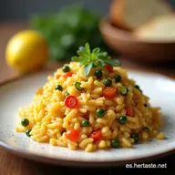 Arroz Rabe Meloso Receta con Toque Verde y Queso Curado