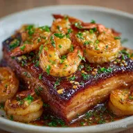 Bocadillo Panceta y Gambas: Mar y Monta&ntilde;a Gourmet