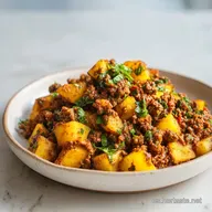 Carne Molida Con Papas: 4 Porciones