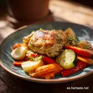 Cena Saludable Semana con Pollo y Verduras