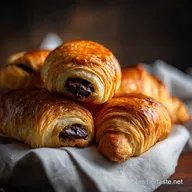 Receta de Cruasanes con Masa y Chocolate