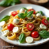 Easy Caprese Pasta Salad Verano Italiano en tu Mesa