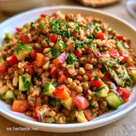 Ensalada Saludable de Lentejas en 15 Minutos