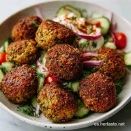 Falafel Receta Tradicional en 35 Minutos con Garbanzos Crujientes