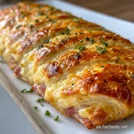 Hojaldre Salado: Jam&oacute;n y Queso Cremoso