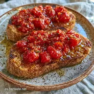 Pan De Ajo Tomate en 10 Minutos