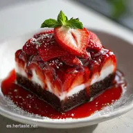 Pastel Terremoto de Fresa Casero