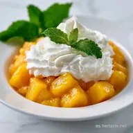 Postre Nata Melocot&oacute;n Express con Alm&iacute;bar