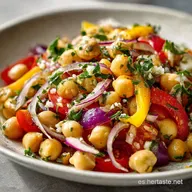 Receta Ensalada De Garbanzos Mediterr&aacute;nea