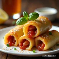 ROLLITOS DE SALCHICHAS Caseros Receta F&aacute;cil que Triunfa