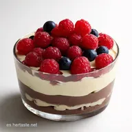 Trifle Fresquito Chocolate Blanco y Frambuesas Delicioso