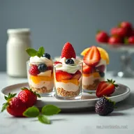Vasitos de Fruta y Galleta: &iexcl;Postre F&aacute;cil y Crujiente!