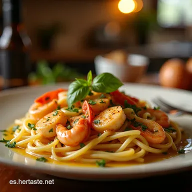 Alfredo de Mariscos Un Viaje de Sabores del Cant&aacute;brico Tarjeta de receta