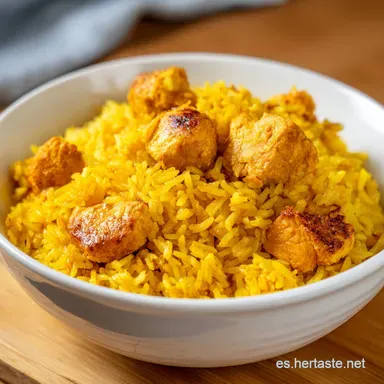 Arroz Al Curry con Pollo para 4 Personas Tarjeta de receta