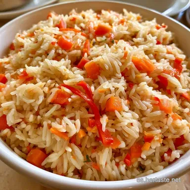 Arroz Basmati Con Verduras para 4 Personas Tarjeta de receta