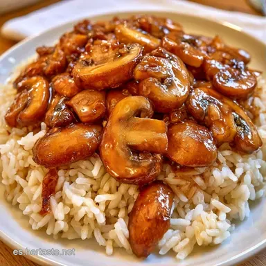 Arroz Con Champiñones Meloso Tarjeta de receta