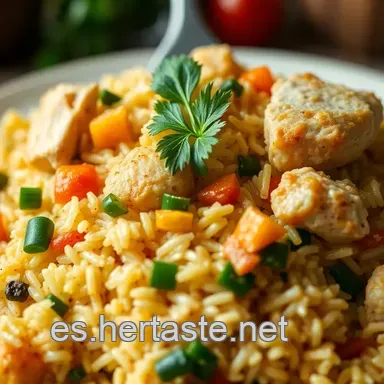 Arroz con Verduras y Pollo: &iexcl;Receta Familiar F&aacute;cil! Tarjeta de receta