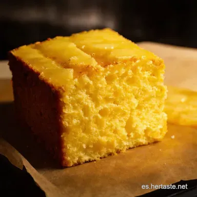 Bizcocho de Pi&ntilde;a Casero Receta Tropical F&aacute;cil y Esponjosa Tarjeta de receta