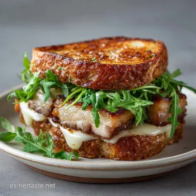 Bocadillo Brioche Panceta Crujiente Tarjeta de receta
