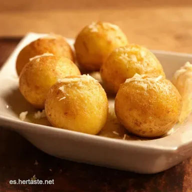 Bolitas de Patata al Ajillo con Parmesano Sabor Explosivo Tarjeta de receta