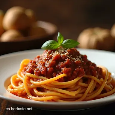 El Secreto de la Nonna Aut&eacute;ntica Salsa Bolo&ntilde;esa Casera Tarjeta de receta