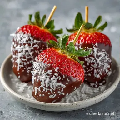 Brochetas De Fresas En 45 Minutos Tarjeta de receta