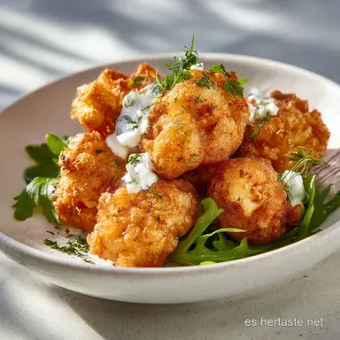 Bu&ntilde;uelos de Bacalao para 4 Raciones Tarjeta de receta