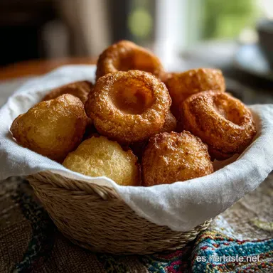 Bu&ntilde;uelos de viento Caseros F&aacute;ciles en 30 Minutos Tarjeta de receta