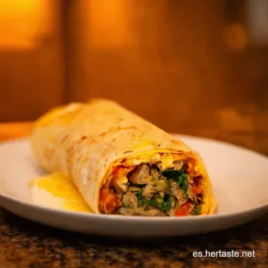 Burritos Madrugadores Desayuno Express para Gente Ocupada Tarjeta de receta