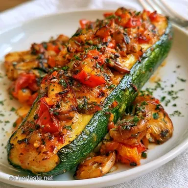 Calabacines Rellenos Verduras: 4 Personas Tarjeta de receta