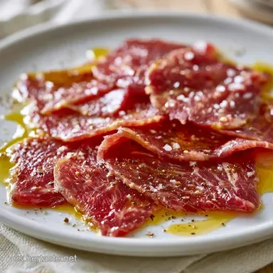 Carpaccio De Ternera Para 4 Personas Tarjeta de receta