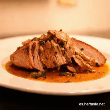 Carrillada de Cerdo Sin Gluten Receta Melosa con Setas Tarjeta de receta