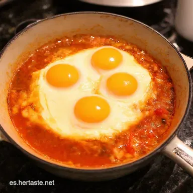 Cazuela Huevos Benedictinos Desayuno F&aacute;cil y Delicioso Tarjeta de receta