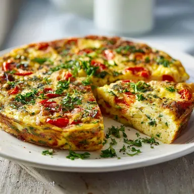 Cenas con Huevo Saludables para 4 Porciones Tarjeta de receta