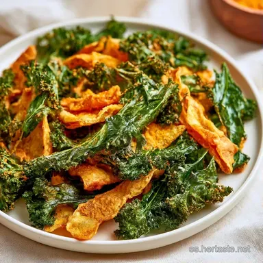 Chips de Kale Crujientes para 4 Personas Tarjeta de receta