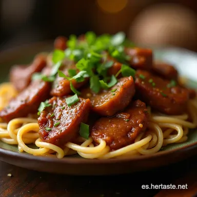 Receta Chop Suey de Carne Casero Jugoso y Crujiente Tarjeta de receta