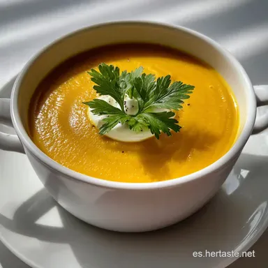 Crema de Calabaza y Zanahoria en 45 Minutos Tarjeta de receta