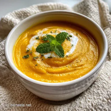 Crema Calabaza y Zanahoria Receta F&aacute;cil en 35 Minutos Tarjeta de receta
