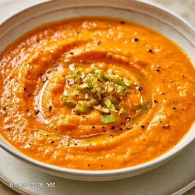 Crema Zanahoria y Puerro para 4 Personas Tarjeta de receta