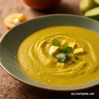 Gazpacho de Aguacate Cremoso Un Verano Andaluz en tu Plato Tarjeta de receta