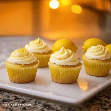 Cupcakes de Lim&oacute;n y Frambuesa Mi Secreto Refrescante Tarjeta de receta