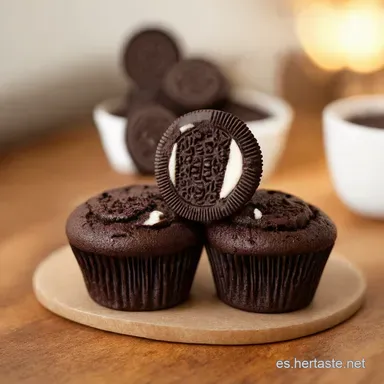 Mini Oreo Chocolate M&aacute;gico Los Mejores Cupcakes Tarjeta de receta