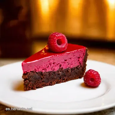 El Mejor Decadent Raspberry Brownie Cheesecake for Valent&iacute;n Tarjeta de receta