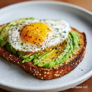 Desayuno F&aacute;cil en 10 Minutos con Aguacate Tarjeta de receta