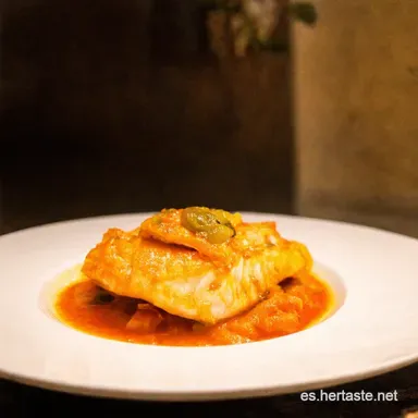 Dorada a la Bilba&iacute;na con Piquillos Receta F&aacute;cil y Deliciosa Tarjeta de receta