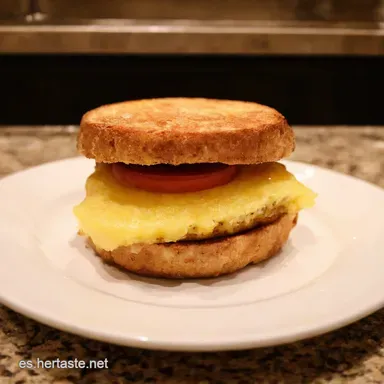 Qu&eacute; Rico A Breakfast Sandwich Dream Espa&ntilde;ol con Sabor Manchego Tarjeta de receta