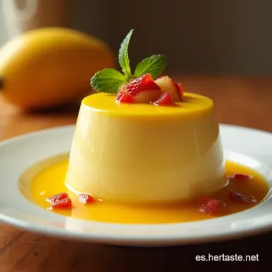Mousse de Mango F&aacute;cil y R&aacute;pido El Postre Tropical Casero Perfecto Tarjeta de receta