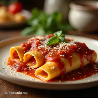 Enchiladas con Salsa Roja Cremosa Receta F&aacute;cil y Deliciosa Tarjeta de receta