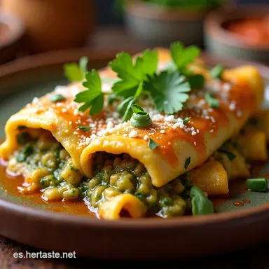 Enchiladas Verdes de Pollo La Receta Cremosa de la Abuela Tarjeta de receta