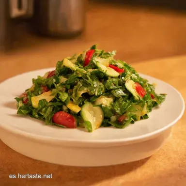 Ensalada Crujiente Verduras Mi Secreto para el Verano Tarjeta de receta